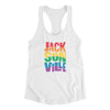 Jacksonville Florida Pride Women's Racerback Tank-White-Allegiant Goods Co. Vintage Sports Apparel