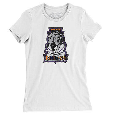 San Jose Rhinos Roller Hockey Women's T-Shirt-Allegiant Goods Co. Vintage Sports Apparel