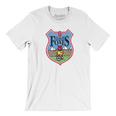 Colorado Foxes Soccer Men/Unisex T-Shirt-White-Allegiant Goods Co. Vintage Sports Apparel