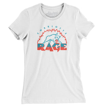 Charlotte Rage Arena Football Women's T-Shirt-White-Allegiant Goods Co. Vintage Sports Apparel