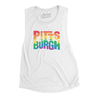 Pittsburgh Pennsylvania Pride Women's Flowey Scoopneck Muscle Tank-Allegiant Goods Co. Vintage Sports Apparel