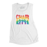 Charlotte North Carolina Pride Women's Flowey Scoopneck Muscle Tank-Allegiant Goods Co. Vintage Sports Apparel