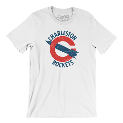 Charleston Rockets Football Men/Unisex T-Shirt-White-Allegiant Goods Co. Vintage Sports Apparel