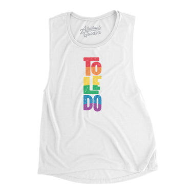 Toledo Ohio Pride Women's Flowey Scoopneck Muscle Tank-Allegiant Goods Co. Vintage Sports Apparel