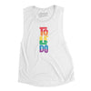 Toledo Ohio Pride Women's Flowey Scoopneck Muscle Tank-White-Allegiant Goods Co. Vintage Sports Apparel