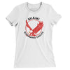 Miami Screaming Eagles Hockey Women's T-Shirt-White-Allegiant Goods Co. Vintage Sports Apparel