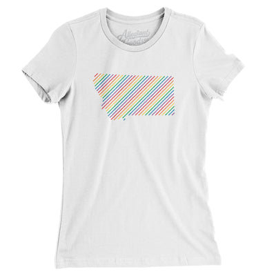 Montana Pride State Women's T-Shirt-White-Allegiant Goods Co. Vintage Sports Apparel