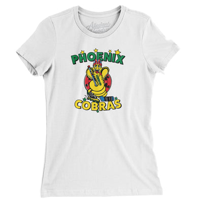Phoenix Cobras Roller Hockey Women's T-Shirt-White-Allegiant Goods Co. Vintage Sports Apparel