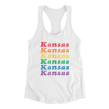 Kansas Pride Women's Racerback Tank-Allegiant Goods Co. Vintage Sports Apparel