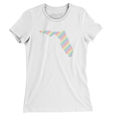 Florida Pride State Women's T-Shirt-White-Allegiant Goods Co. Vintage Sports Apparel