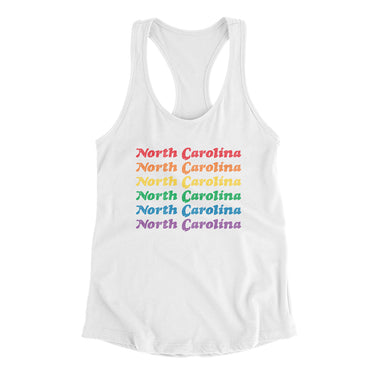 North Carolina Pride Women's Racerback Tank-Allegiant Goods Co. Vintage Sports Apparel