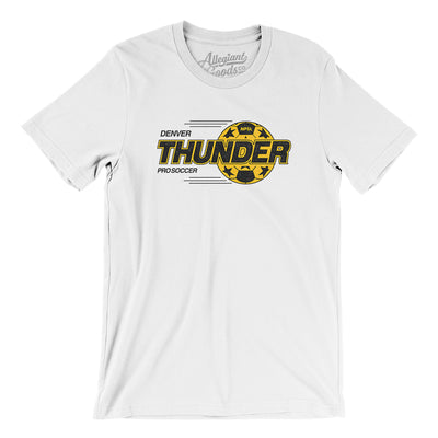 Denver Thunder Soccer Men/Unisex T-Shirt-White-Allegiant Goods Co. Vintage Sports Apparel