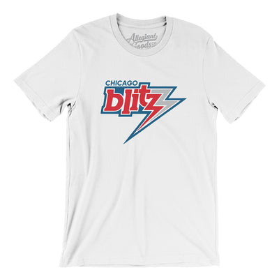 Chicago Blitz Football Men/Unisex T-Shirt-White-Allegiant Goods Co. Vintage Sports Apparel