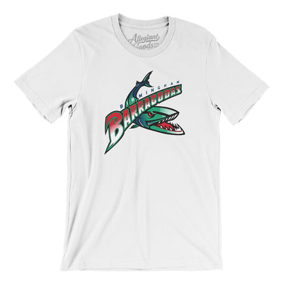 Birmingham Barracudas Football Men/Unisex T-Shirt-White-Allegiant Goods Co. Vintage Sports Apparel