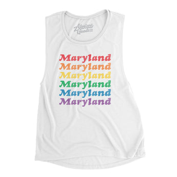 Maryland Pride Women's Flowey Scoopneck Muscle Tank-Allegiant Goods Co. Vintage Sports Apparel