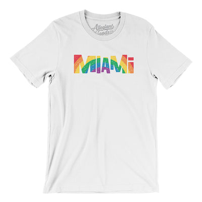 Miami Florida Pride Men/Unisex T-Shirt-White-Allegiant Goods Co. Vintage Sports Apparel