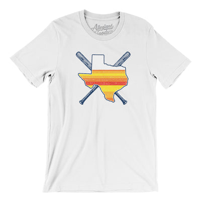 Houston Baseball Men/Unisex T-Shirt-White-Allegiant Goods Co. Vintage Sports Apparel