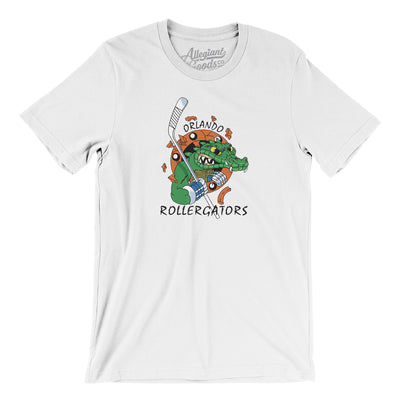 Orlando Rollergators Roller Hockey Men/Unisex T-Shirt-White-Allegiant Goods Co. Vintage Sports Apparel