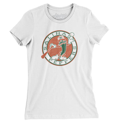 Salinas Peppers Baseball Women's T-Shirt-White-Allegiant Goods Co. Vintage Sports Apparel