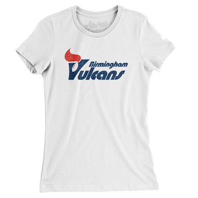 Birmingham Vulcans Football Women's T-Shirt-White-Allegiant Goods Co. Vintage Sports Apparel