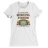 Cleveland Municipal Stadium Women's T-Shirt-White-Allegiant Goods Co. Vintage Sports Apparel