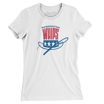 Washington Whips Soccer Women's T-Shirt-White-Allegiant Goods Co. Vintage Sports Apparel