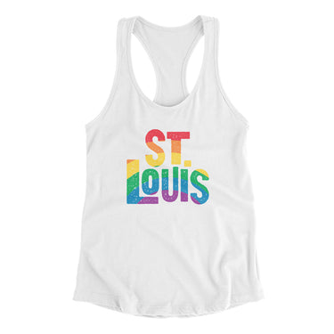 St. Louis Missouri Pride Women's Racerback Tank-Allegiant Goods Co. Vintage Sports Apparel