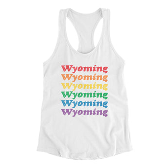 Wyoming Pride Women's Racerback Tank-Allegiant Goods Co. Vintage Sports Apparel
