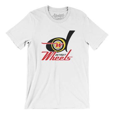 Detroit Wheels Football Men/Unisex T-Shirt-White-Allegiant Goods Co. Vintage Sports Apparel