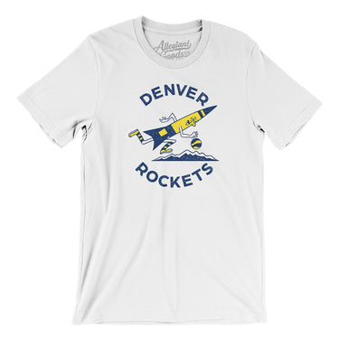 Denver Rockets Basketball Men/Unisex T-Shirt-White-Allegiant Goods Co. Vintage Sports Apparel