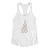 New Hampshire Pride State Women's Racerback Tank-White-Allegiant Goods Co. Vintage Sports Apparel
