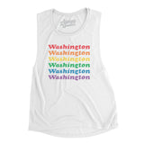 Washington Pride Women's Flowey Scoopneck Muscle Tank-Allegiant Goods Co. Vintage Sports Apparel