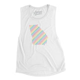 Georgia Pride State Flowey Scoopneck Muscle Tank-Allegiant Goods Co. Vintage Sports Apparel