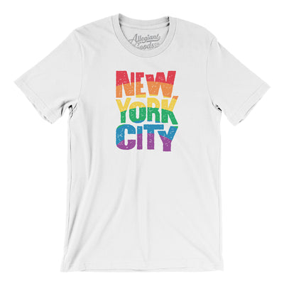 New York City Pride Men/Unisex T-Shirt-White-Allegiant Goods Co. Vintage Sports Apparel