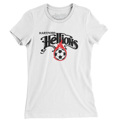 Hartford Hellions Soccer Women's T-Shirt-White-Allegiant Goods Co. Vintage Sports Apparel
