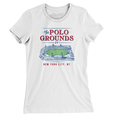 Polo Grounds Stadium Women's T-Shirt-White-Allegiant Goods Co. Vintage Sports Apparel