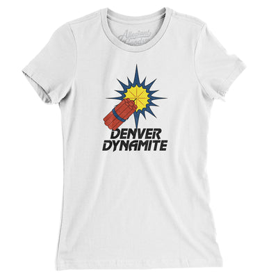 Denver Dynamite Arena Football Women's T-Shirt-White-Allegiant Goods Co. Vintage Sports Apparel