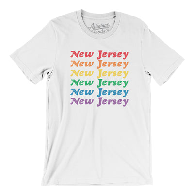 New Jersey Pride Men/Unisex T-Shirt-White-Allegiant Goods Co. Vintage Sports Apparel