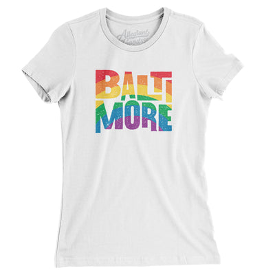 Baltimore Maryland Pride Women's T-Shirt-White-Allegiant Goods Co. Vintage Sports Apparel