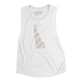 Delaware Pride State Flowey Scoopneck Muscle Tank-Allegiant Goods Co. Vintage Sports Apparel