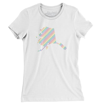 Alaska Pride State Women's T-Shirt-White-Allegiant Goods Co. Vintage Sports Apparel