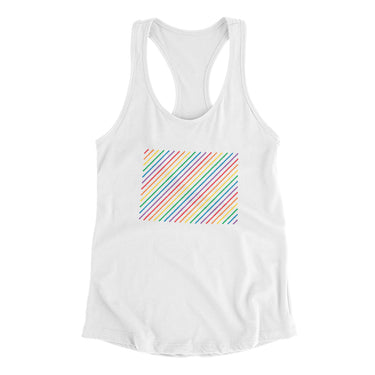 Colorado Pride State Women's Racerback Tank-Allegiant Goods Co. Vintage Sports Apparel