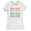 New York Pride Women's T-Shirt-White-Allegiant Goods Co. Vintage Sports Apparel