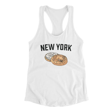 New York Bagel Women's Racerback Tank-Allegiant Goods Co. Vintage Sports Apparel