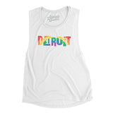 Detroit Michigan Pride Women's Flowey Scoopneck Muscle Tank-Allegiant Goods Co. Vintage Sports Apparel
