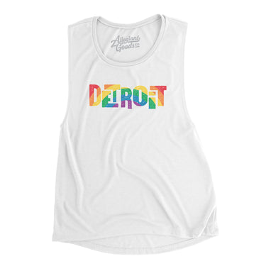 Detroit Michigan Pride Women's Flowey Scoopneck Muscle Tank-Allegiant Goods Co. Vintage Sports Apparel