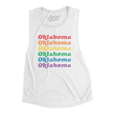 Oklahoma Pride Women's Flowey Scoopneck Muscle Tank-Allegiant Goods Co. Vintage Sports Apparel