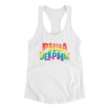 Philadelphia Pennsylvania Pride Women's Racerback Tank-White-Allegiant Goods Co. Vintage Sports Apparel