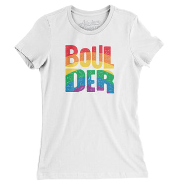 Boulder Colorado Pride Women's T-Shirt-Allegiant Goods Co. Vintage Sports Apparel