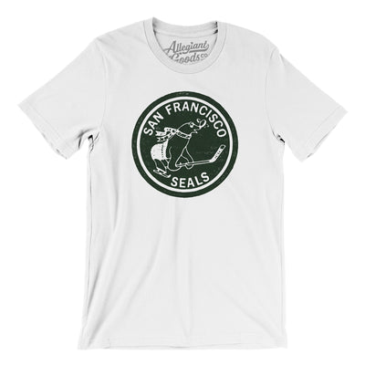 San Francisco Seals Hockey Men/Unisex T-Shirt-White-Allegiant Goods Co. Vintage Sports Apparel